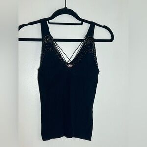 Guess jeans black beaded tank